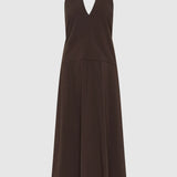 St Agni Halter Plunge Dress | Bark
