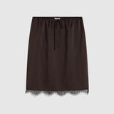 St Agni Fine Lace Skirt | Bark