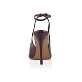 Lana Wilkinson Goldie Heeled Sandal | Brown Leather