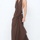 Bec + Bridge Clementine Twist Dress | Milk Chocolate