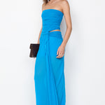 JEHNAYA STRAPLESS MAXI DRESS