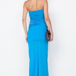 JEHNAYA STRAPLESS MAXI DRESS