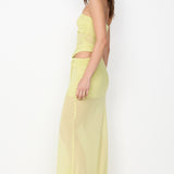 JEHNAYA STRAPLESS MAXI DRESS