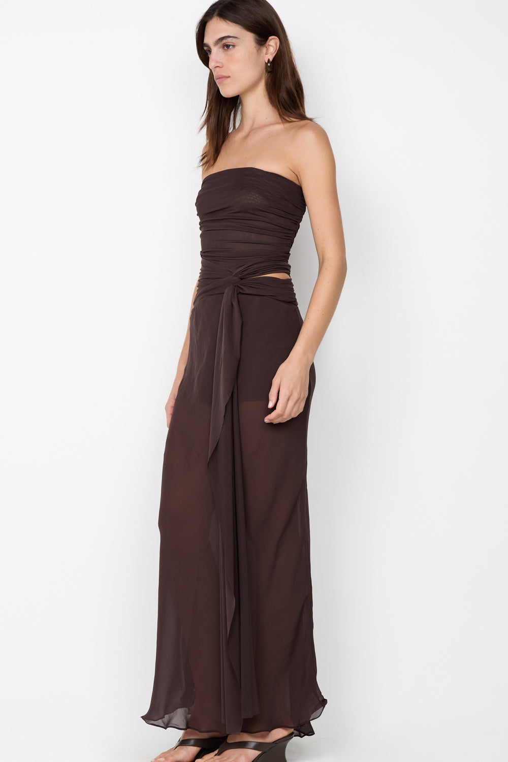 JEHNAYA STRAPLESS MAXI DRESS