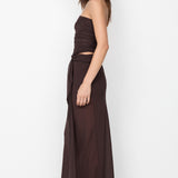 JEHNAYA STRAPLESS MAXI DRESS