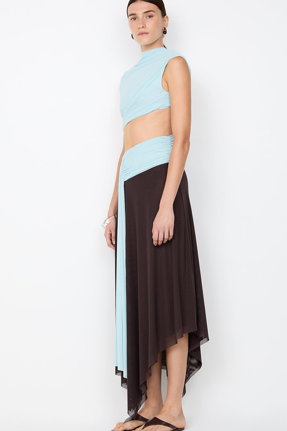 CONNI ASYM MIDI DRESS