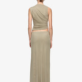 Bec + Bridge Oria Drape Skirt | Light Taupe (PRE-ORDER)