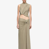 Bec + Bridge Oria Drape Skirt | Light Taupe (PRE-ORDER)