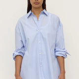 Assembly Label Havana Stripe Long Sleeve Shirt | Blue/White Stripe