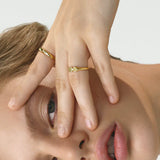 Saint Valentine Heart Connection Signet Ring | Gold