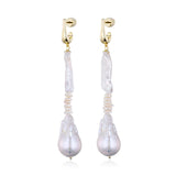 F + H Studios Pearl Drop Earrings | Gold