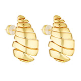 Porter Spiral Blob Earrings | Gold
