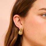 Porter Spiral Blob Earrings | Gold