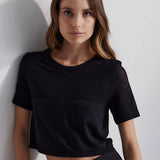 Varley Paden Cropped T Shirt | Black