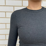 Mossman Brooklyn Top | Charcoal Melange (EXCLUSIVE)
