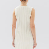 Assembly Label Alana Knit Rib Mini Dress | Antique White