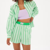 LMND Chiara Classic Shirt | Verde/White