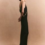 Shona Joy Mia Lace Up Maxi Dress | Black