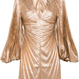 Acler Rothbury Mini Dress | Caramel Metallic
