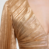 Acler Rothbury Mini Dress | Caramel Metallic