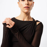 Mossman Punctured Top | Chocolate
