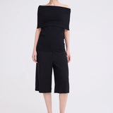 Jac + Jack Foldover Top | Black