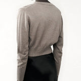 Silk Laundry Cropped Cardigan | Moon