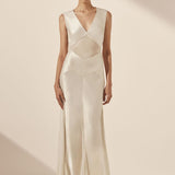 Shona Joy Godet Maxi Dress | Pearl