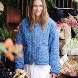 Ceres Life Comfy Quilted Boxy Jacket  | Worn Blue Denim