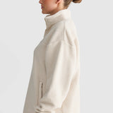 ORTC Unisex Sherpa Fleece Quarter Zip | Natural
