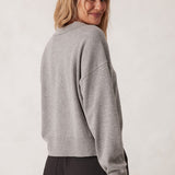Ceres Life Long Sleeve Rugby Knit | Grey Marle