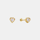 Saint Valentine True Love Flat-back Studs | Gold