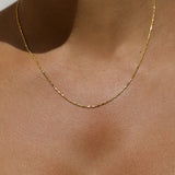 Saint Valentine Dash Dot Chain Necklace | Gold