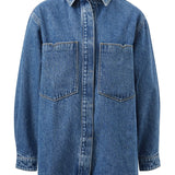 Ceres Life Goldie Longline Denim Shacket | Fresh Indigo