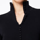 Mossman Mayfair Long Sleeve Top | Black