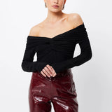 Mossman Intermission Off Shoulder Top | Black