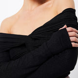 Mossman Intermission Off Shoulder Top | Black