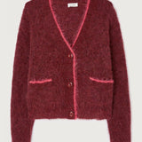American Vintage Bymi Cardigan | Burgundy Black Melange