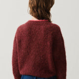 American Vintage Bymi Cardigan | Burgundy Black Melange
