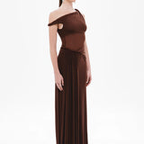 Misha Sisal Maxi Dress | Espresso