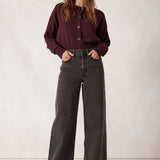 Ceres Life Evie Wide Leg Jean | Faded Black