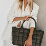 Vestirsi Margot XL Woven Tote | Dark Chocolate