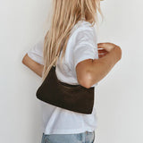 Vestirsi Ashley Suede Crossbody Bag | Dark Chocolate