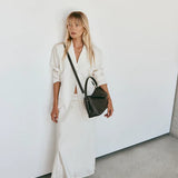 Vestirsi Sloane Large Leather Top Handle Crossbody |  Dark Chocolate