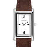 Cendre Kelly Watch | Silver/Chocolate Suede