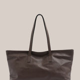 Vestirsi Mia Leather East West Slouchy Tote | Dark Chocolate