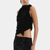 SIR. Ettore Drape Top | Black