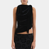 SIR. Ettore Drape Top | Black