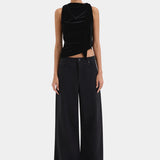 SIR. Ettore Drape Top | Black