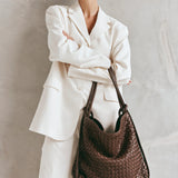 Vestirsi Bella 2-In-1 Convertible Backpack Tote | Woven Dark Chocolate